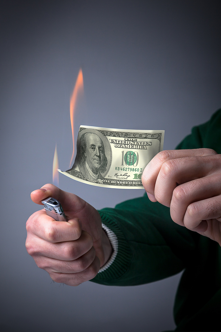 burning money